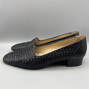 Joel Parker Loafers Women’s Size 10 AA Hand Crafted Black Leather Made in Italy‎